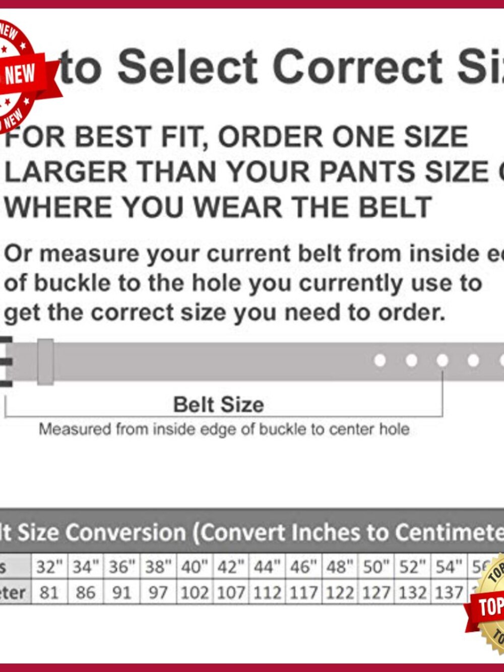 1.5" Snap Perforated Embossed Solid Leather Belt for Women - Picture 5 of 5